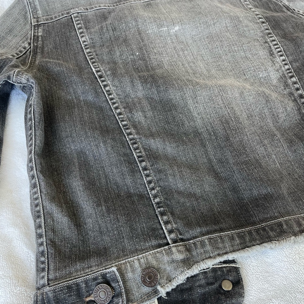 Citizens of Humanity Jean Jacket / black gray distressed classic fitted lovely S - Picture 15 of 16